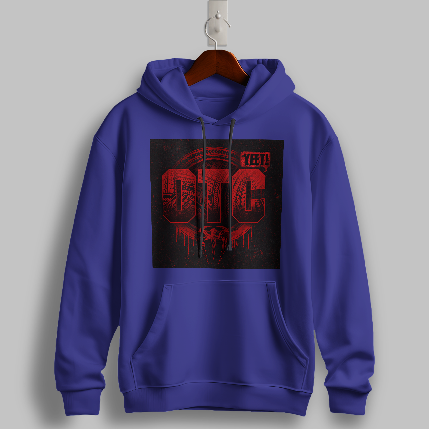 "DTC YEET!" Red Drip Hoodie