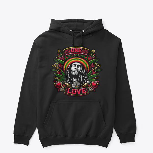 One Love Reggae Graphic Hoodie – Premium Unisex Pullover