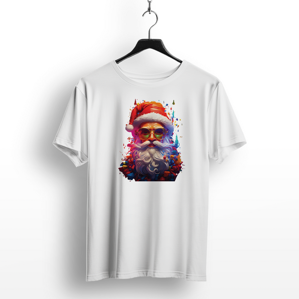 Neon Glow Santa Christmas T-Shirt