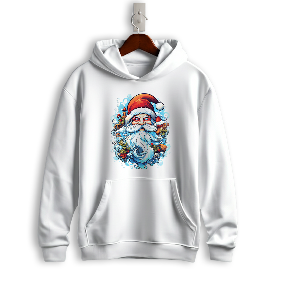 Festive Santa Claus Christmas Hoodie – Cozy Winter Holiday Hoodie