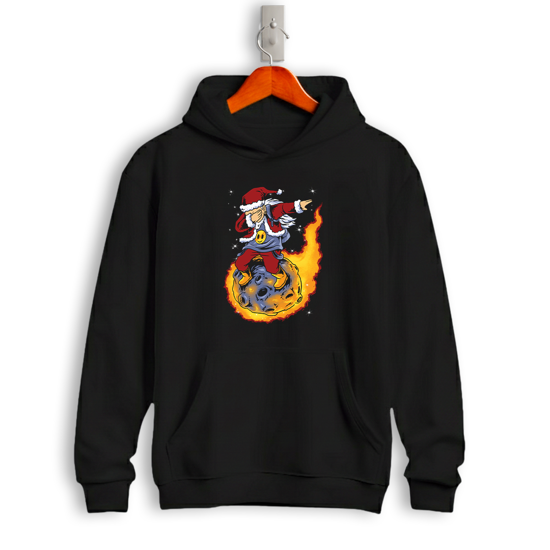 Dabbing Santa on Fireball Christmas Hoodie