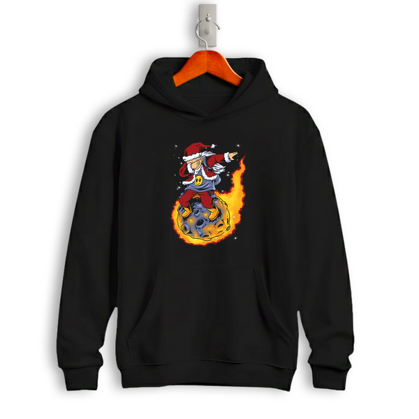 Dabbing Santa on Fireball Christmas Hoodie