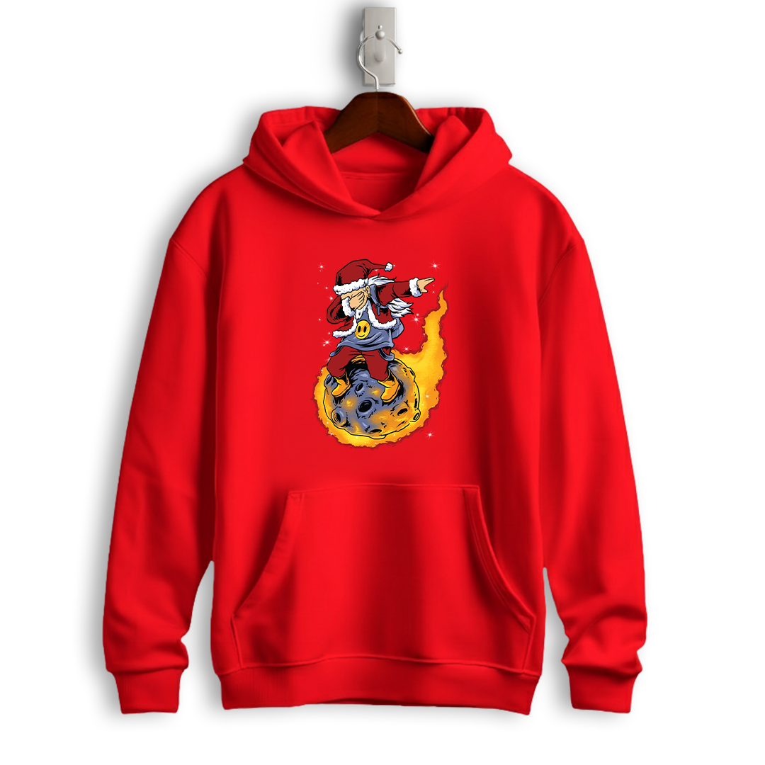 Dabbing Santa on Fireball Christmas Hoodie