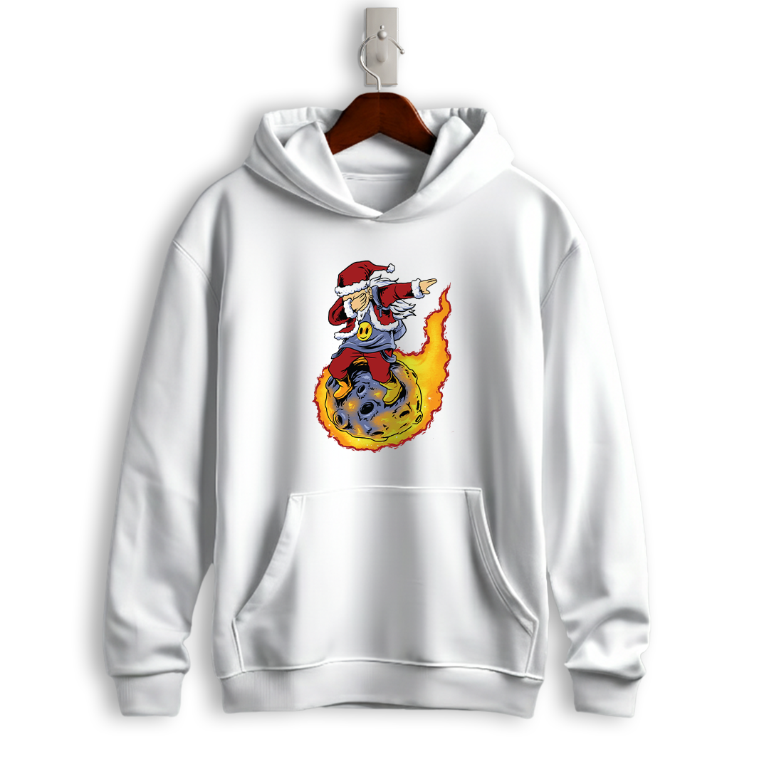 Dabbing Santa on Fireball Christmas Hoodie