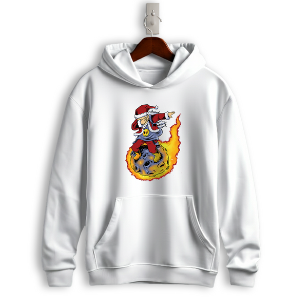 Dabbing Santa on Fireball Christmas Hoodie