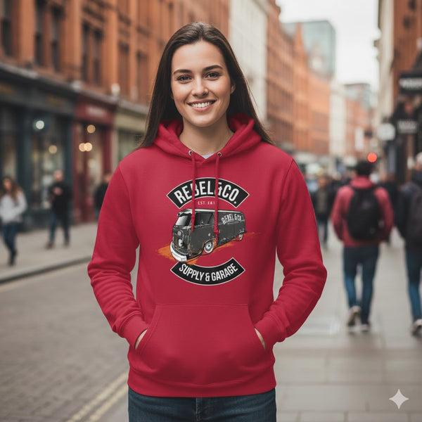 Co. Vintage VW Bus Black Hoodie