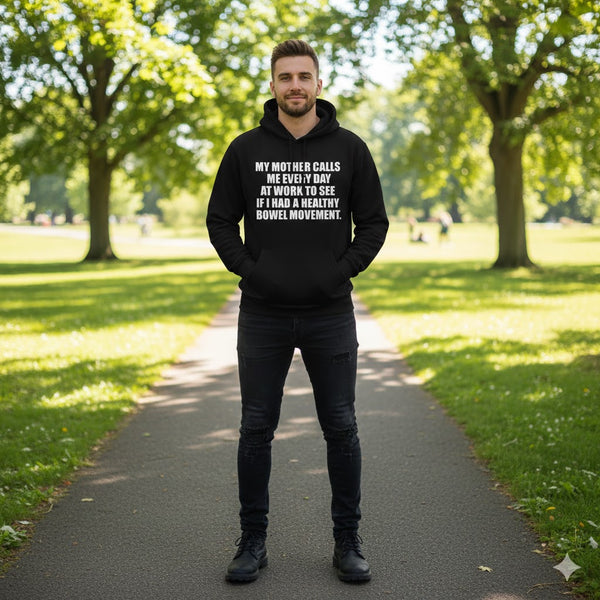 "Healthy Check" Black Hoodie