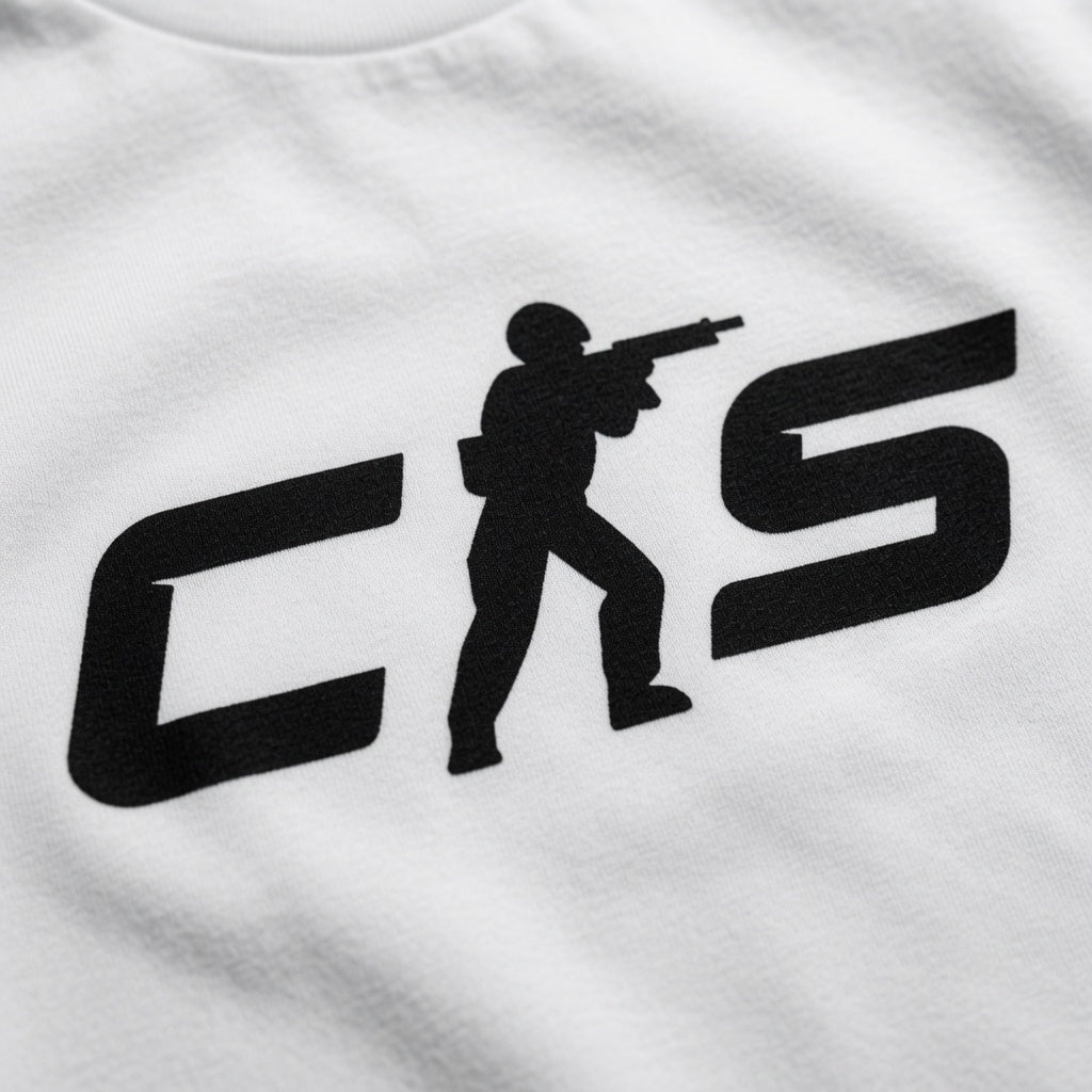 Classic CS Gaming T-Shirt Tactical Shooter Graphic Tee Gamer Gift Men's Black White
