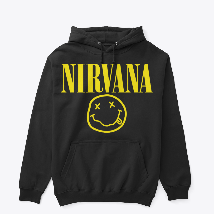 Nirvana Smiley Emoji Hoodie – Premium Unisex Band Merch