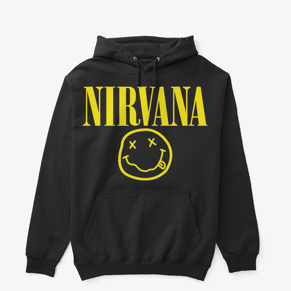 Nirvana Smiley Emoji Hoodie – Premium Unisex Band Merch