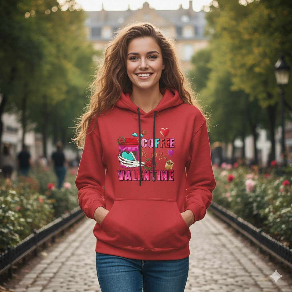 Coffee is my valentine hoodie