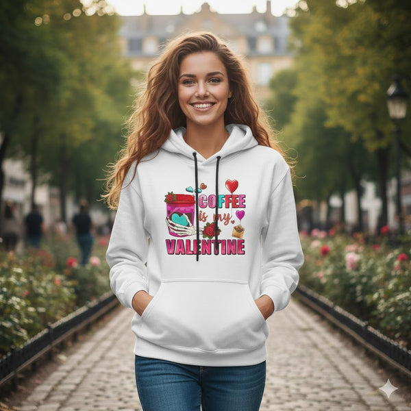 Coffee is my valentine hoodie
