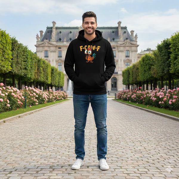 Funny Rooster  Shocked Rooster Hoodie – Cartoon Humor Design