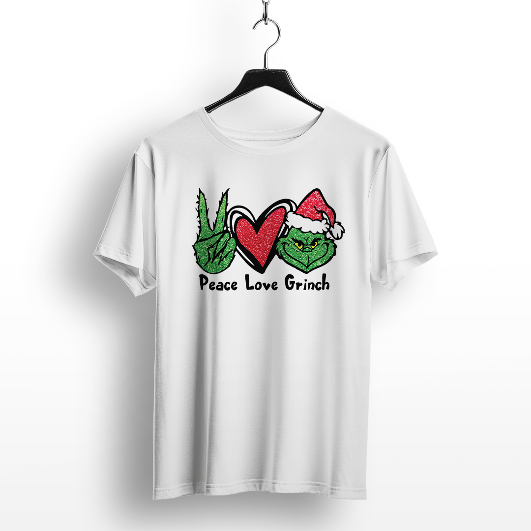 : Peace Love Grinch Christmas T-Shirt
