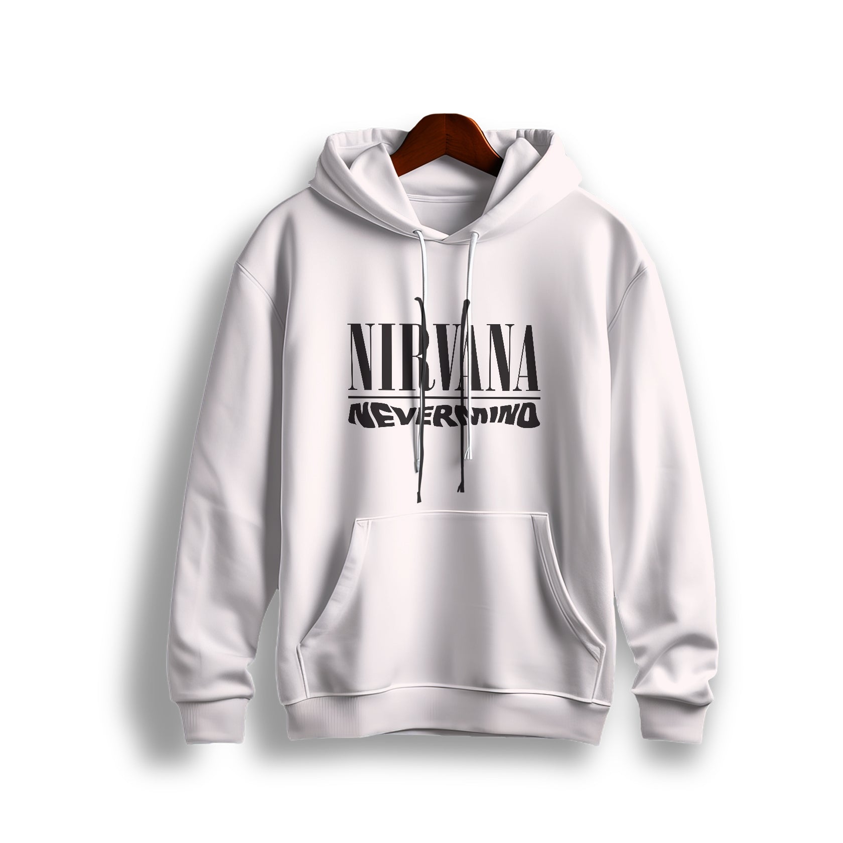 Nirvana Nevermind Album Cover White Hoodie