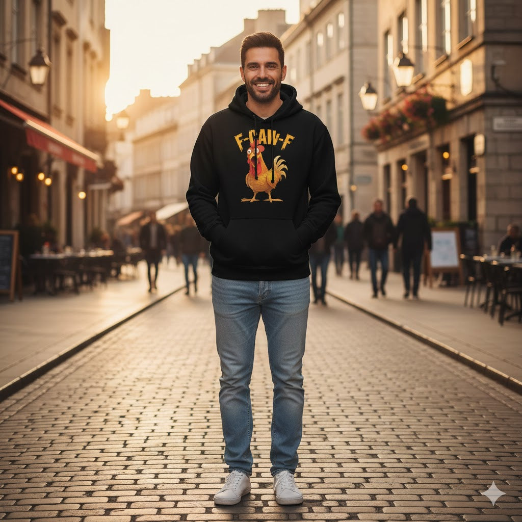 Funny Rooster Golden Rooster Hoodie – Cartoon Humor