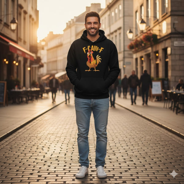 Funny Rooster Golden Rooster Hoodie – Cartoon Humor