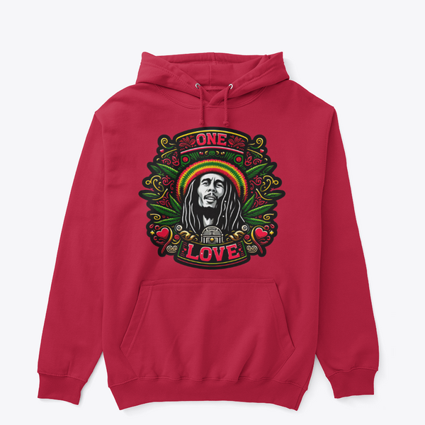 One Love Reggae Graphic Hoodie – Premium Unisex Pullover