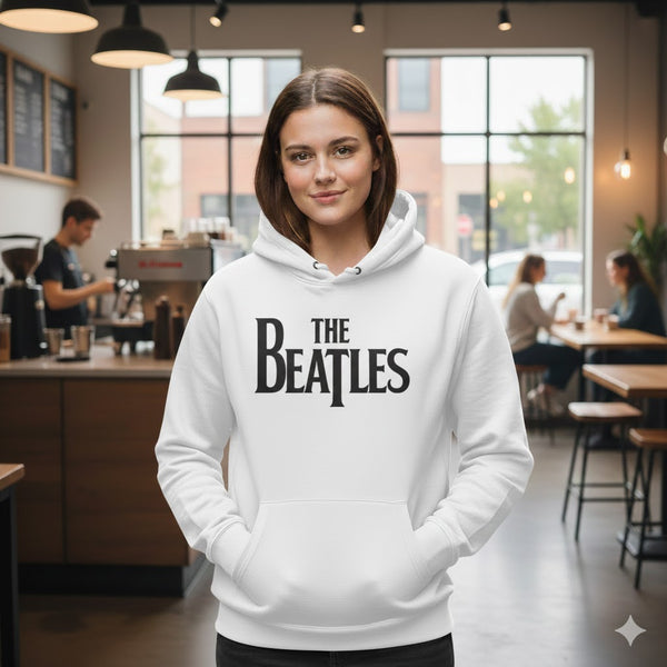 The Beatles Classic Logo White Hoodie