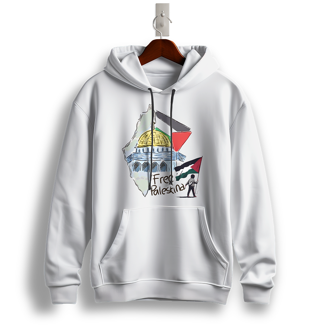 Palestine Map Dome of the Rock Hoodie