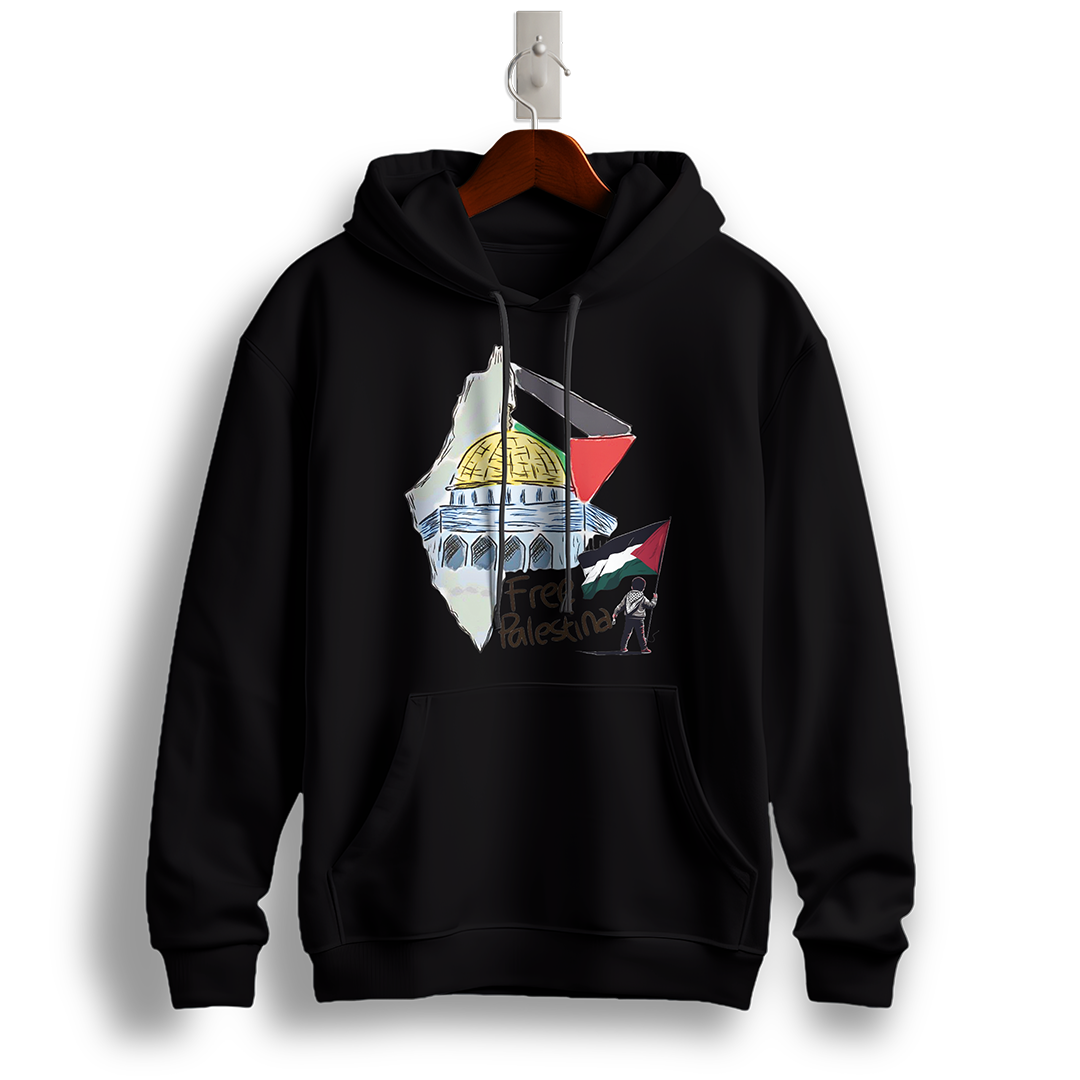 Palestine Map Dome of the Rock Hoodie