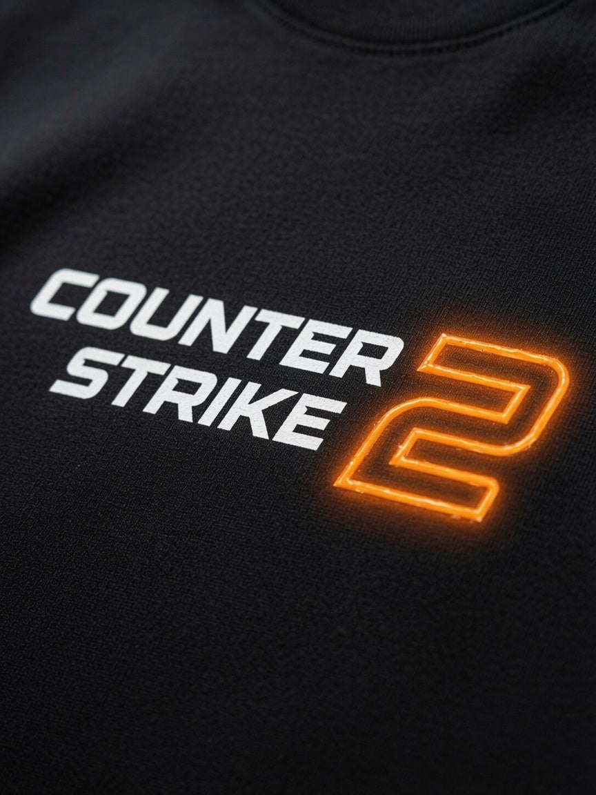 Counter Strike 2 CS2 T-Shirt Gaming Graphic Tee Gamer Gift Men's Black White