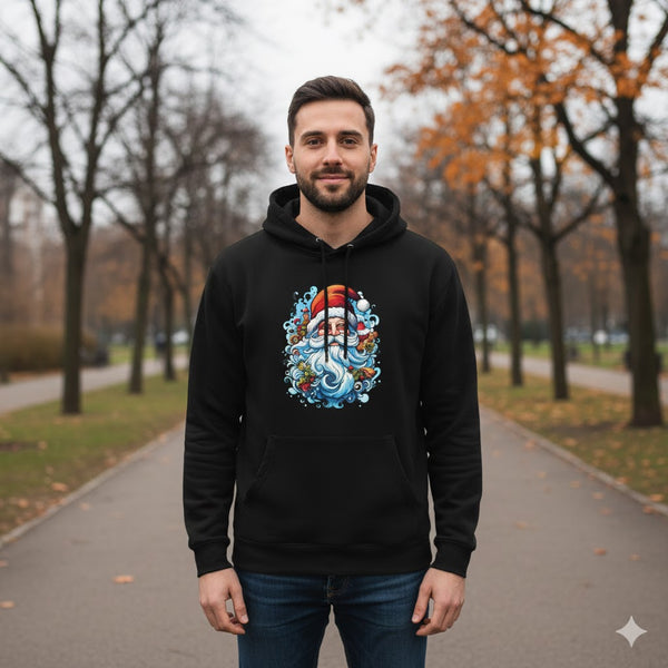 Festive Santa Claus Christmas Hoodie – Cozy Winter Holiday Hoodie