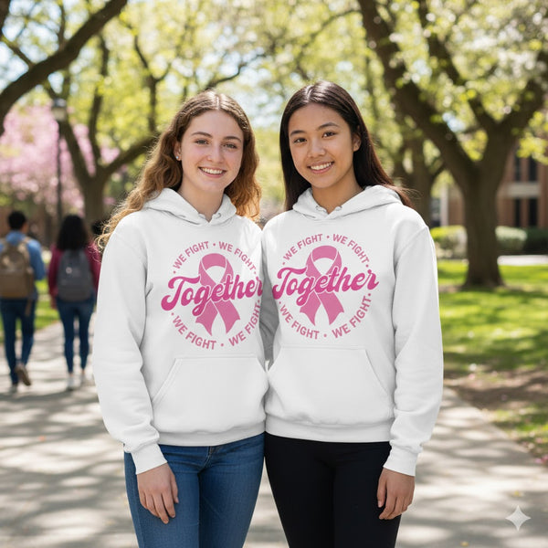 Together We Fight Breast Cancer Awareness Hoodie