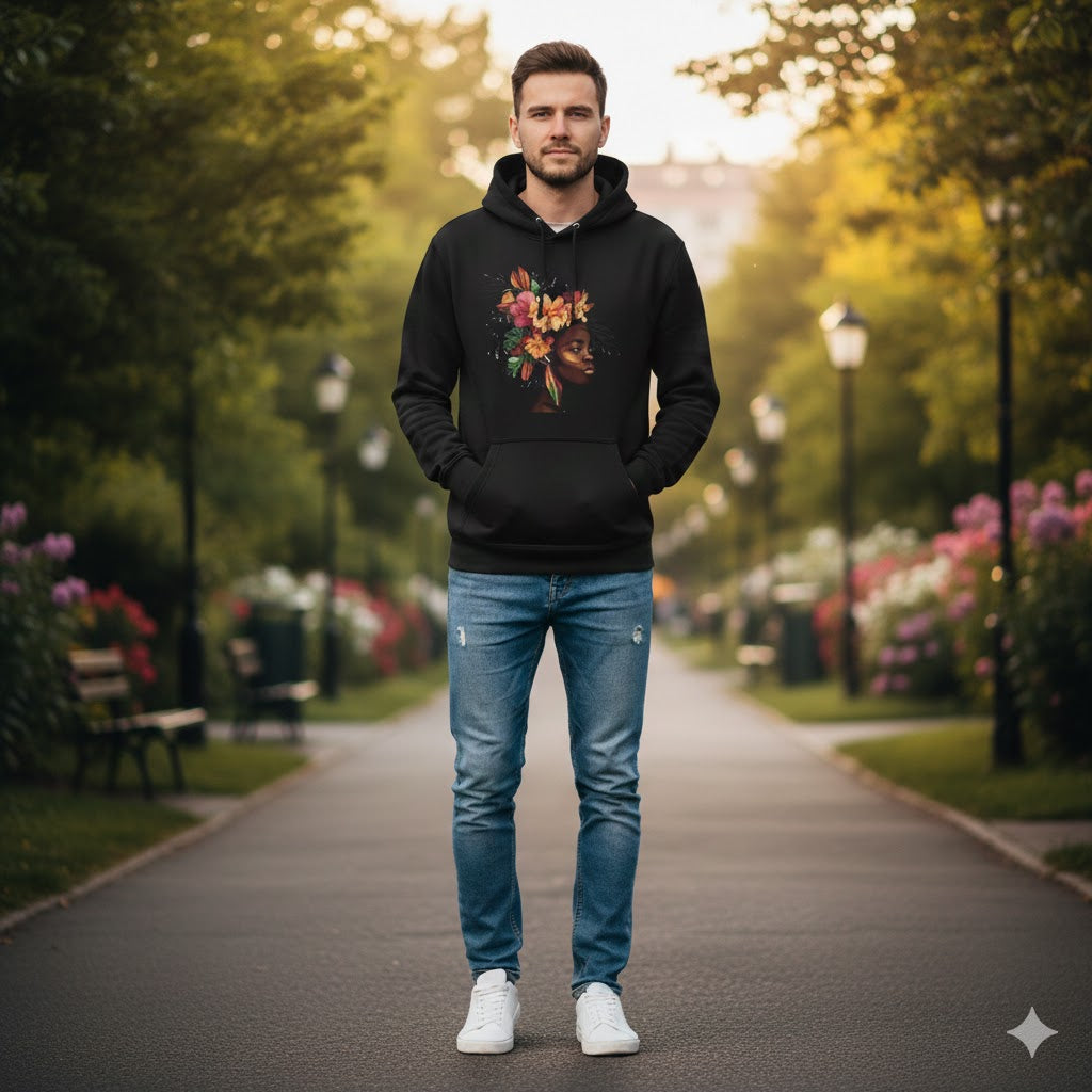 Radiant Bloom Graphic Hoodie