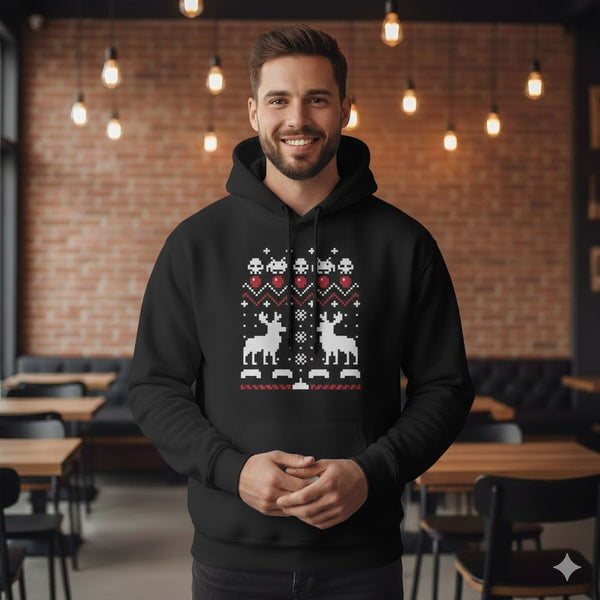 Festive Deer Hoodie – Perfect for Cozy Christmas Vibes