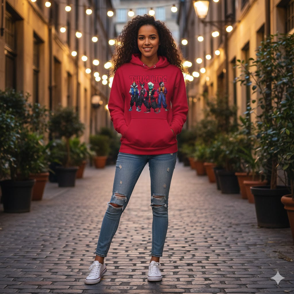 Thug Life Crew Graphic Hoodie