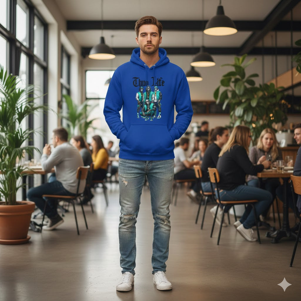 Thug Life Skeleton Crew Graphic Hoodie