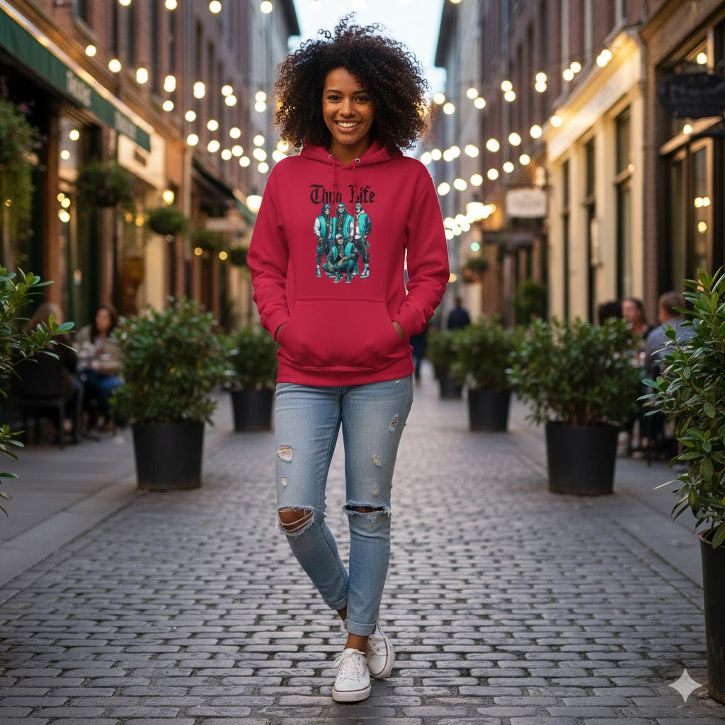 Thug Life Skeleton Crew Graphic Hoodie