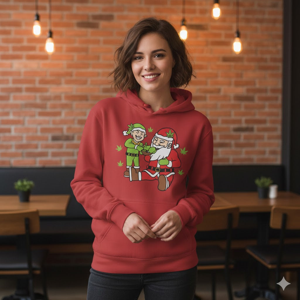 Blue Santa Hoodie - Festive & Cozy for the Holiday Season