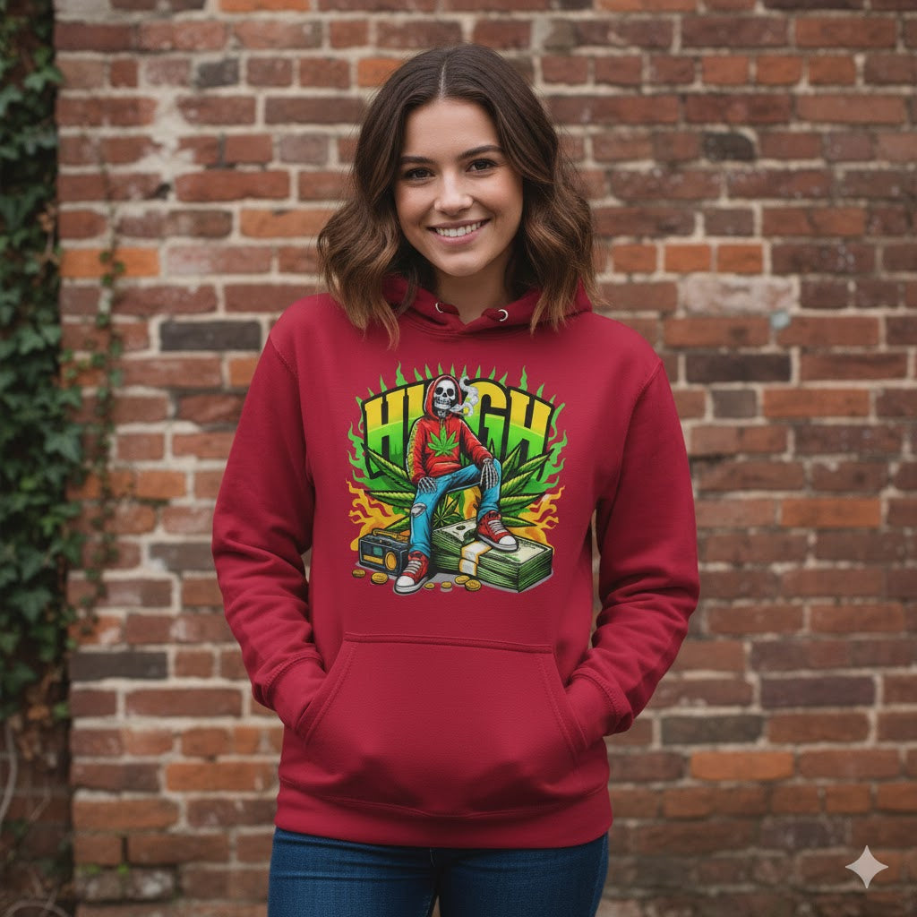 High Life Skull Graphic Hoodie