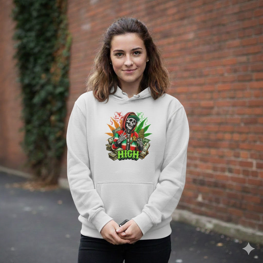 High Life Skull Graphic Hoodie – Premium Unisex Streetwear