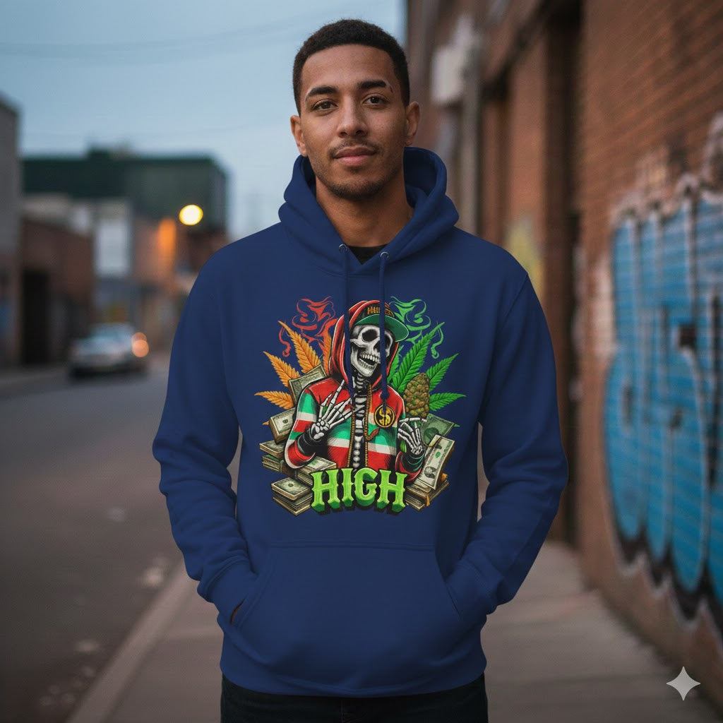 High Life Skull Graphic Hoodie – Premium Unisex Streetwear
