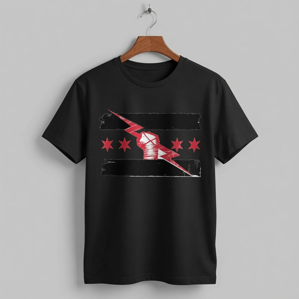 CM Punk "Best in the World" Chicago Flag Graphic Tee