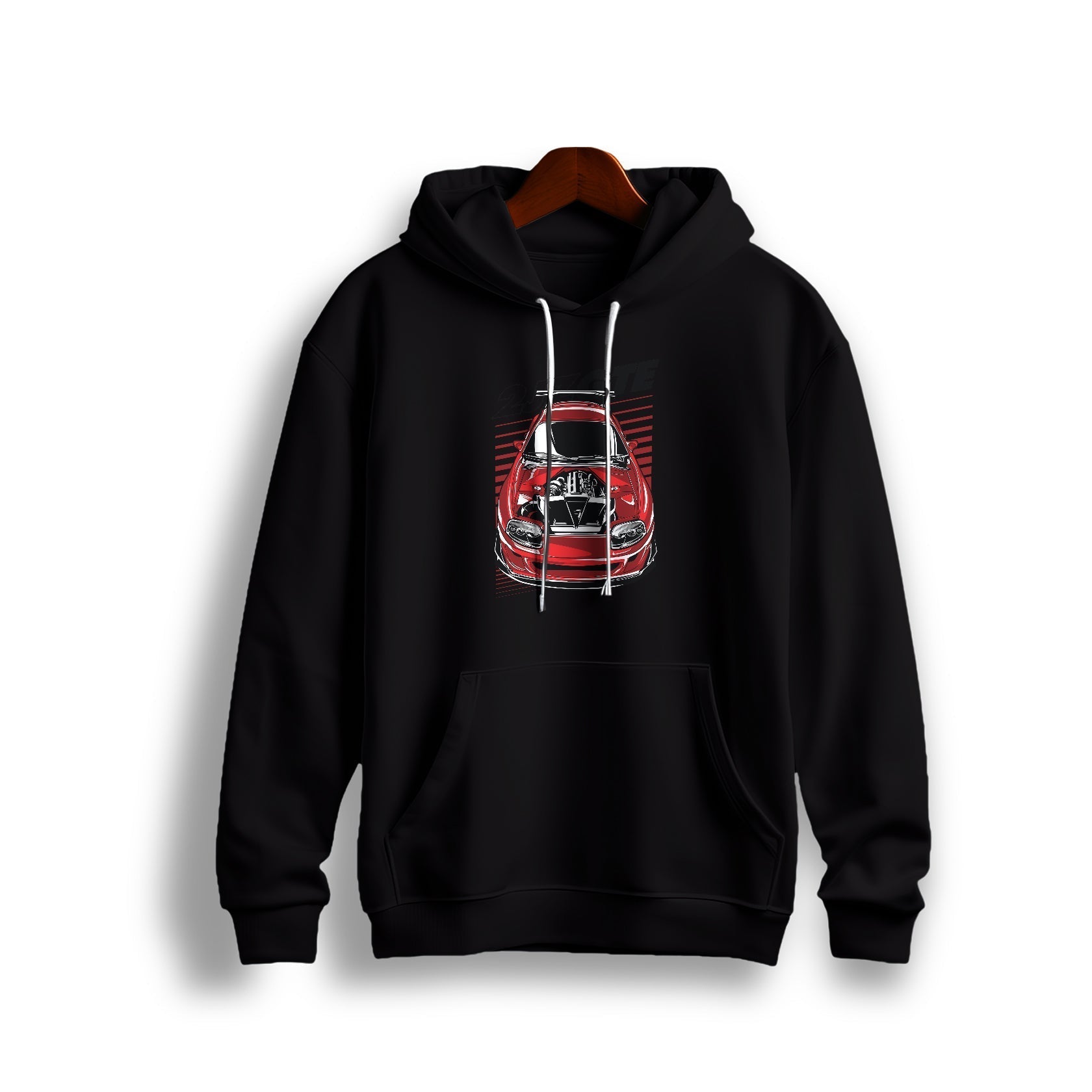 Toyota Supra MK4 2JZ Engine Black Hoodie