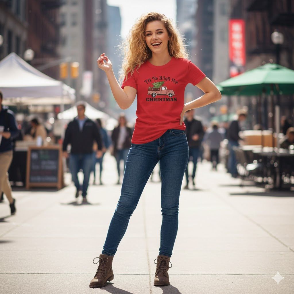 I'll Be High For Christmas Truck T-Shirt