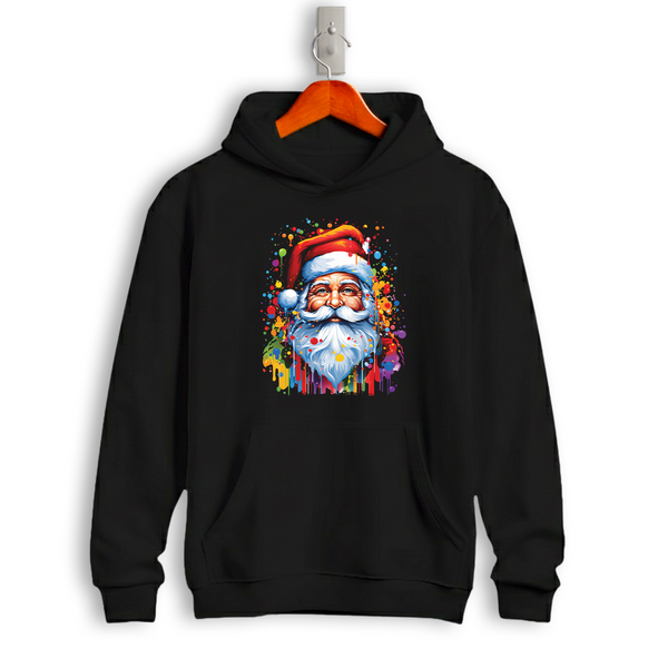 Color Splash Santa Claus Christmas Hoodie