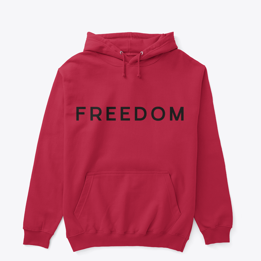 Freedom Modernist Typographic Hoodie