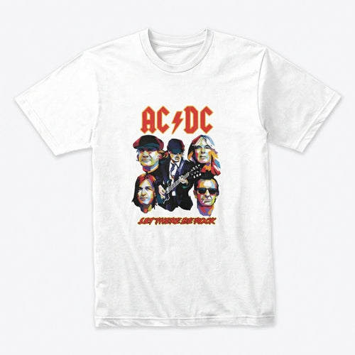 AC/DC Let There Be Rock Illustrated Members Graphic T-Shirt