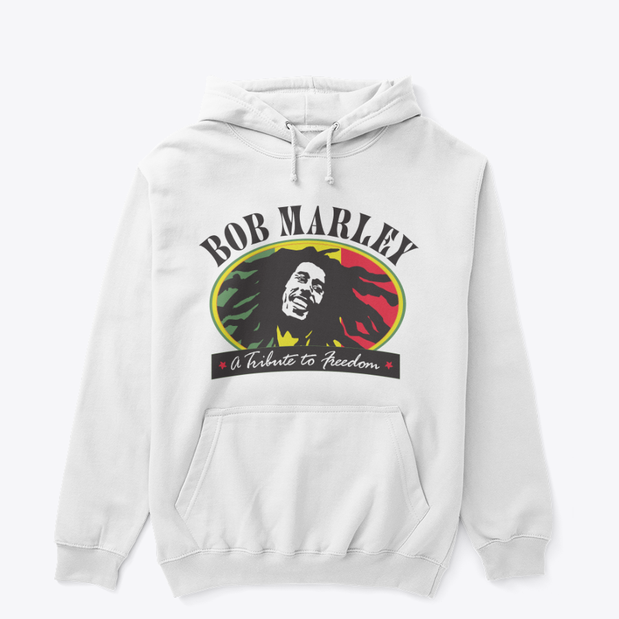 Bob Marley Reggae Legend White Hoodie