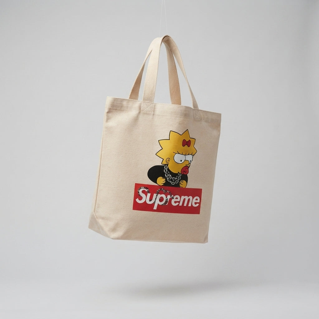 Maggie Simpson Streetwear Graphic Canvas Tote Bag – Hip Hop Edition