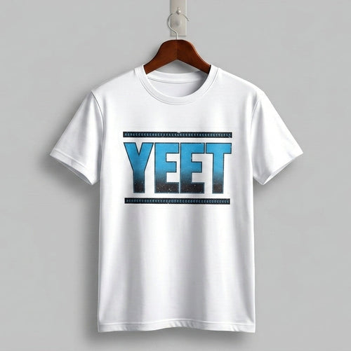 "YEET" Graphic Tee – Premium White Cotton T-Shirt