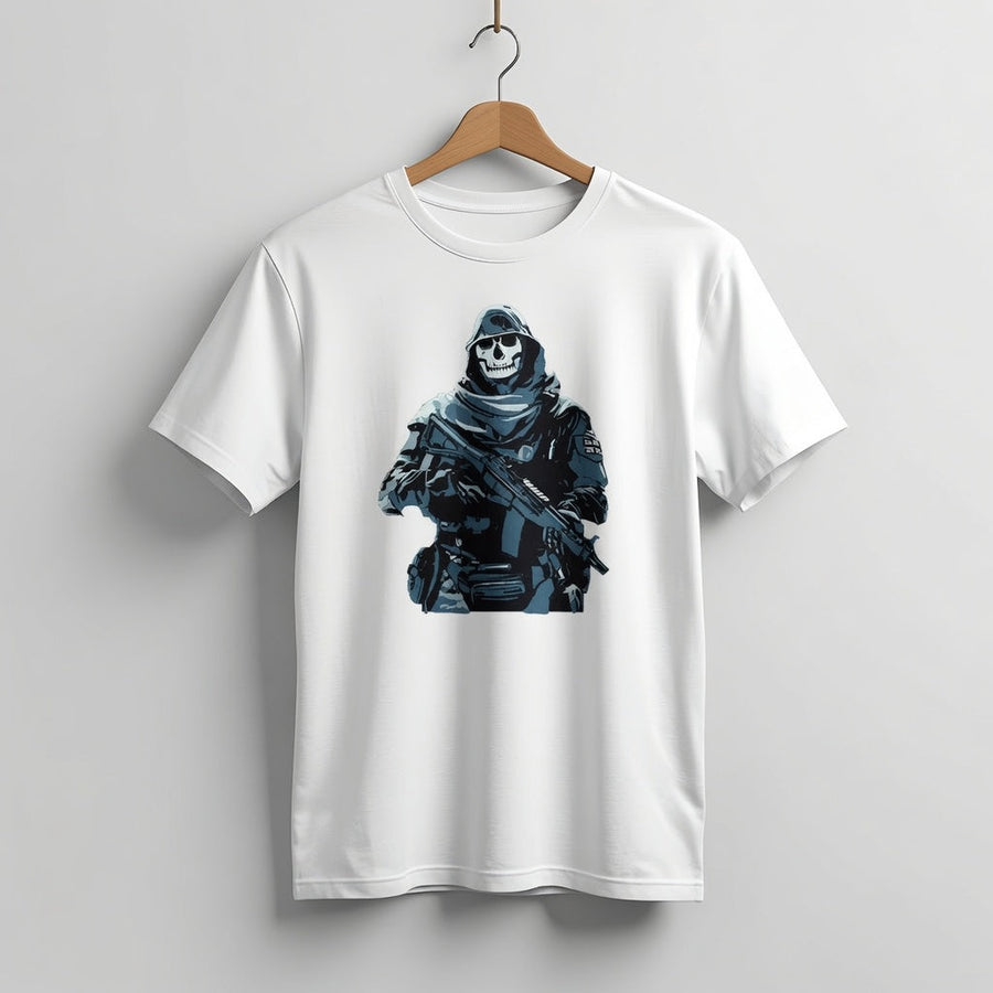 Men's Tactical Skull Soldier Graphic T-Shirt