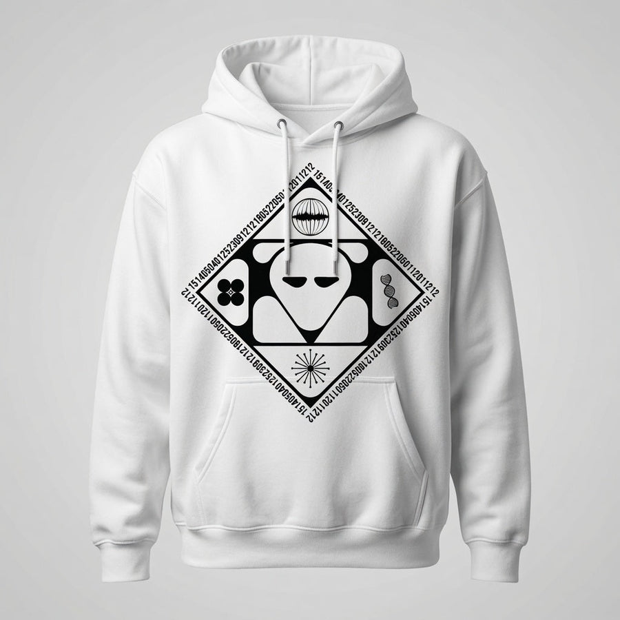 Futuristic Alien Hoodie Y2K Techwear Pullover Graphic Sweatshirt Men Unisex