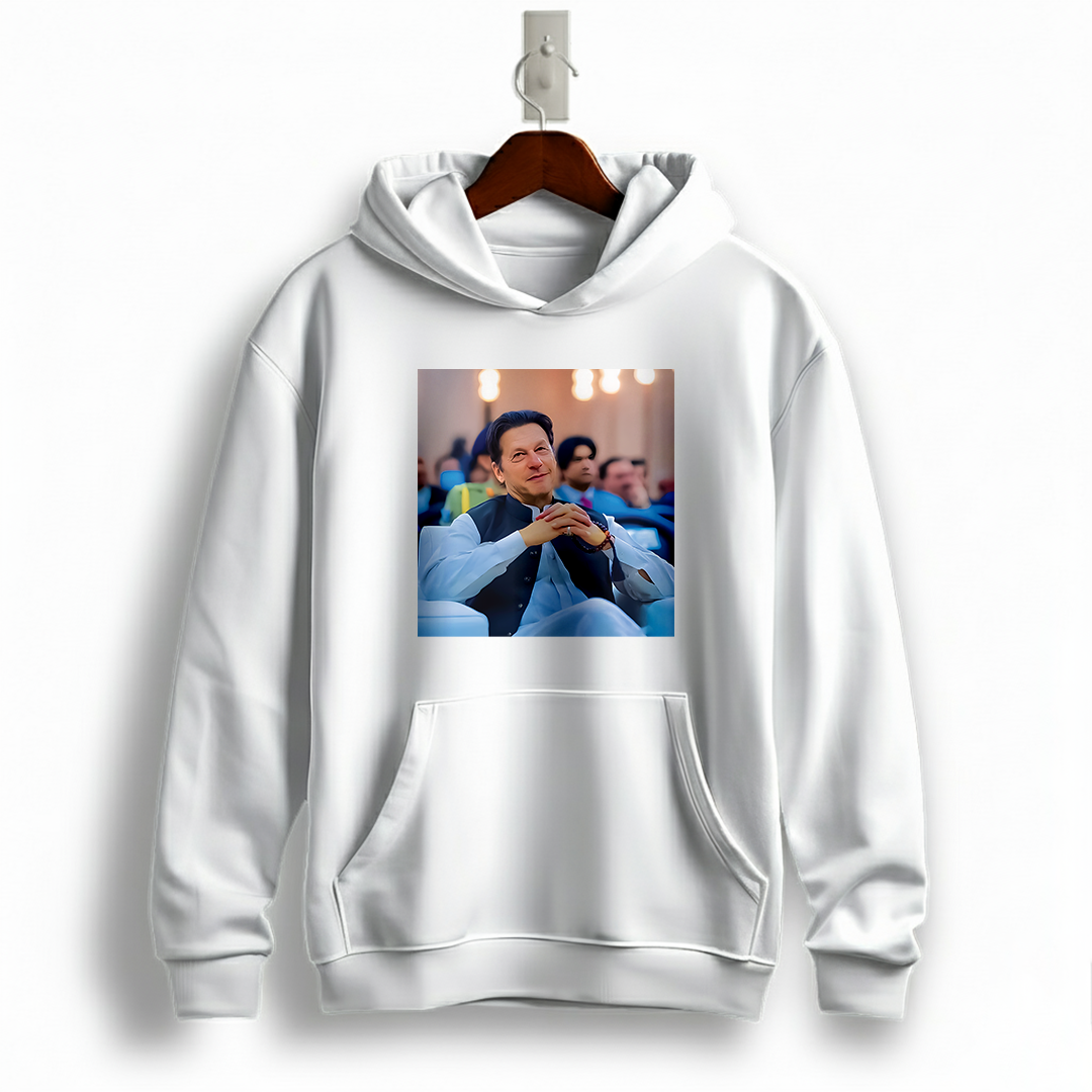 Imran Khan Portrait Black Hoodie