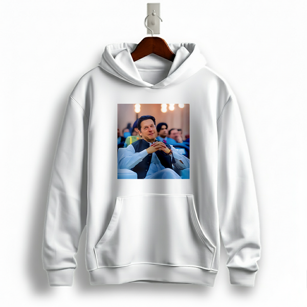 Imran Khan Portrait Black Hoodie